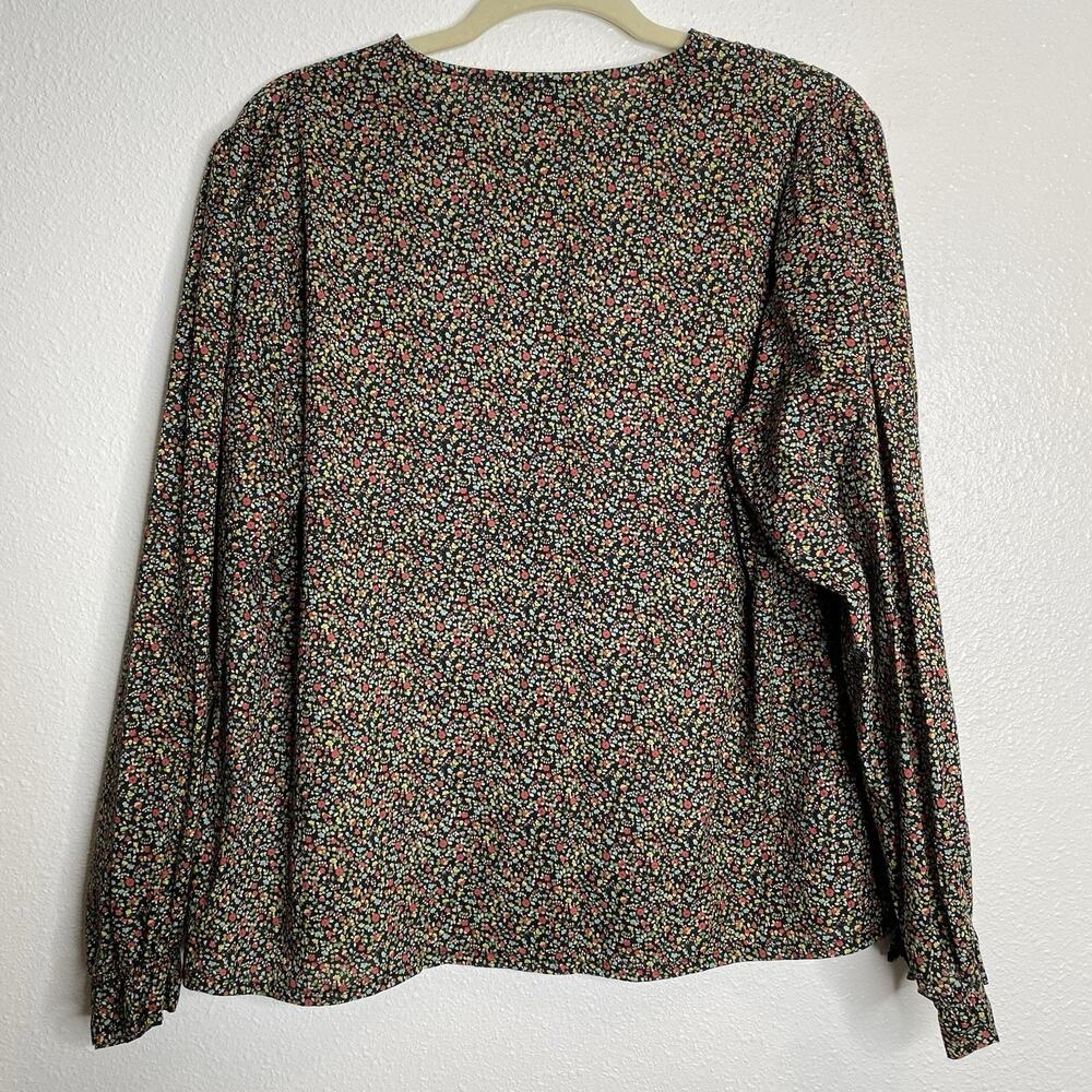 Loup Micro Floral Print Blouse Size M - Picture 4 of 4